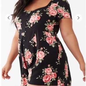 Forever 21 plus size floral romper 3x